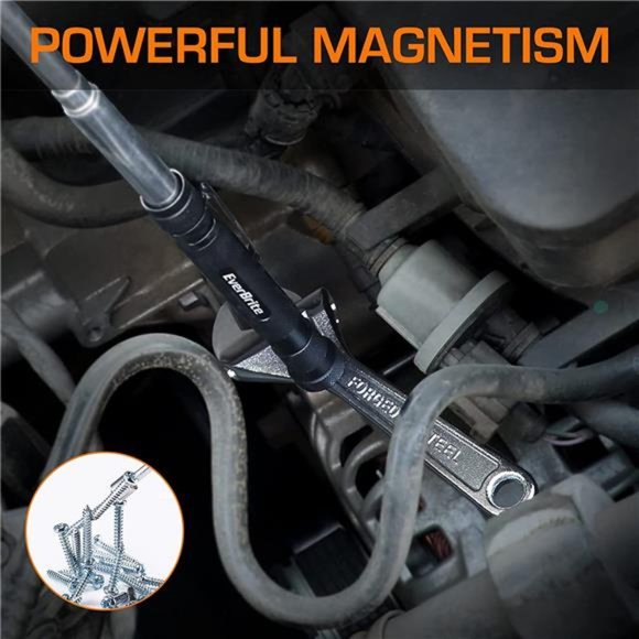 2-Pc sMagnetic Pick Up Tool Set, 360 Swivel Extensible Magnet Tool w/ LED Light - Picture 4 of 6